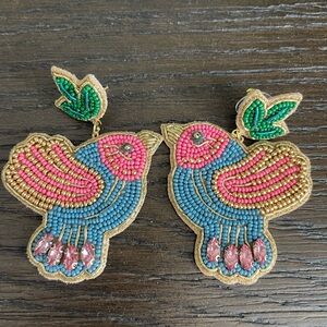 Boden earrings NEW beaded bird earrings, beautiful statement earrings